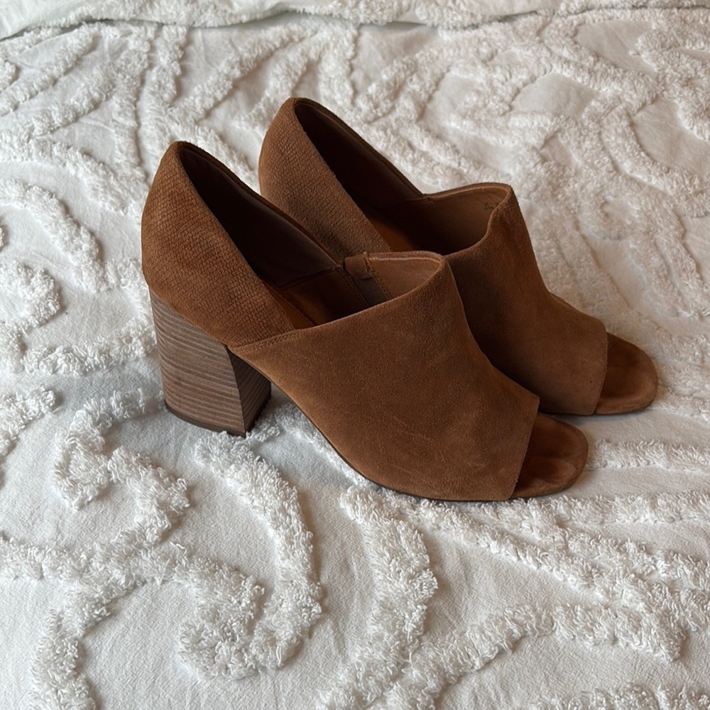 Franco Sarto Elegant Brown Block Heel Women's Shoes